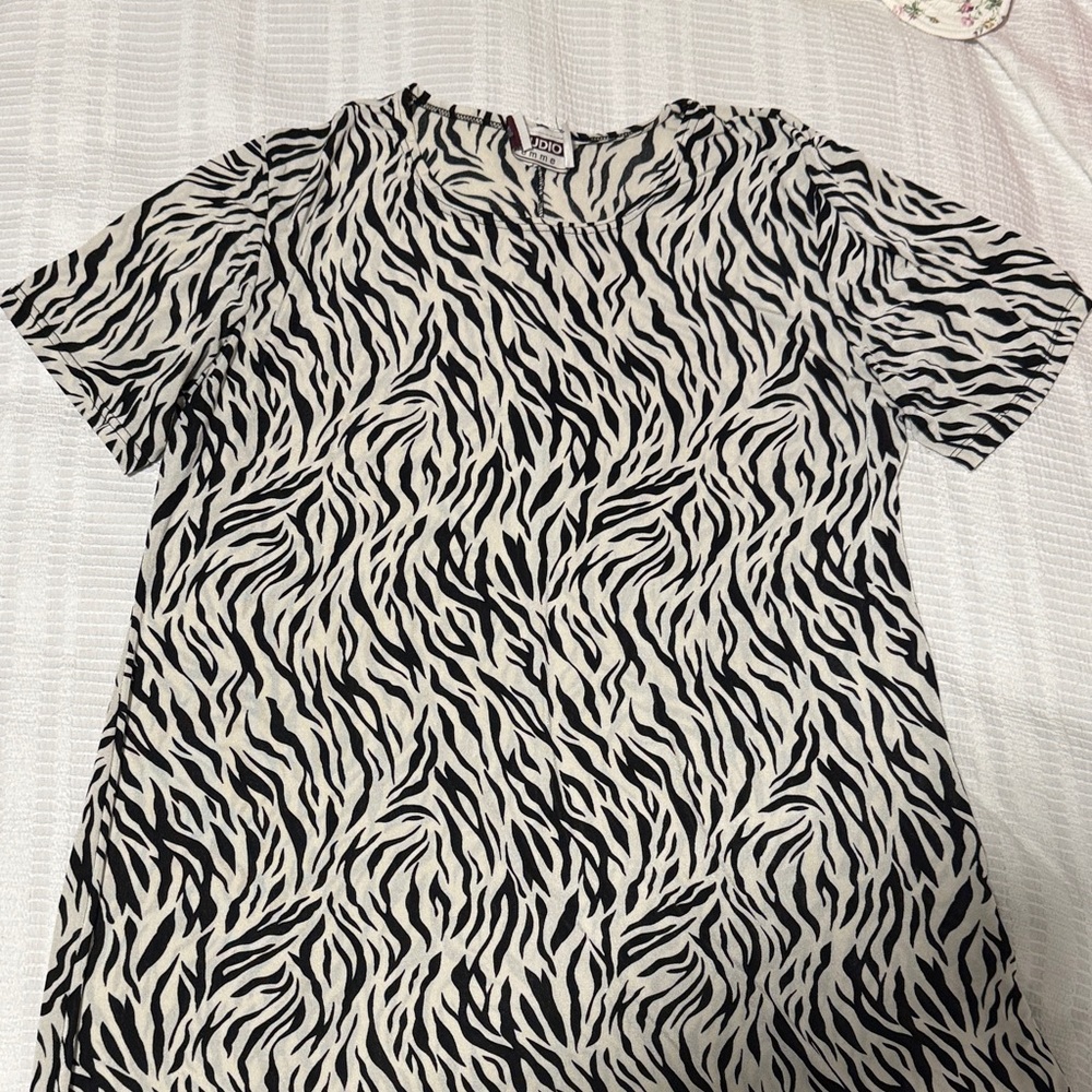 Stylish Zebra Print Maxi Dress studio femme